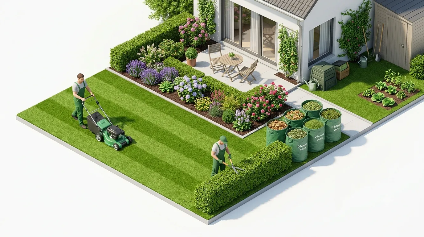 Illustration 3D Jardinage et Espaces verts